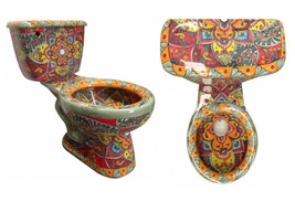 Mexican Talavera Ceramic Toilet Hand Painted - Jessica - - $22,462.85 MXN