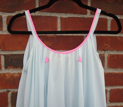 1960s Claire Sandra By Lucie Ann Beverly Hills Light Blue Babydoll Night... - £50.48 GBP