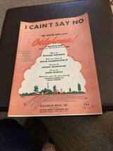 Vtg Sheet Music: I caint Say No ( Oklahoma) 1943 - £5.98 GBP