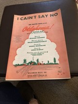 Vtg Sheet Music: I caint Say No ( Oklahoma) 1943 - $7.61