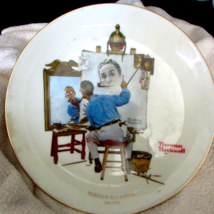 NORMAN ROCKWELL 11&quot; plate Triple Self Portrait GORHAM FINE CHINA (hall) - £27.59 GBP