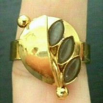 Vintage Christophe Poly Signed abstract art flower ring size 8 - £27.68 GBP