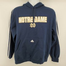 Adidas Notre Dame Embroidered Hoodie Size S Blue Long Sleeve - £17.65 GBP
