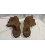 Womens Chocolate Brown Mid Calf Genuine Leather 5 1/2 M Cowgirl Style Boots - $12.70