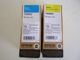 Epson T49M2 Cyan, T49M4 Yellow Ink for Epson SC-F570, F170 Exp. 2022 - £22.95 GBP