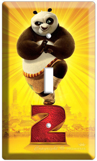 KUNG FU PANDA BEAR 2 DISNEY MOVIE SINGLE  LIGHT SWITCH COVER WALL PLATE ROOM ART