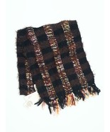 Solitaire Women&#39;s Acrylic Winter Fashion Scarf Brown Fringed - £35.02 GBP