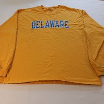 Champion Authentic Athletic Apparel Delaware Men&#39;s Yellow T-Shirt Cotton... - $13.16