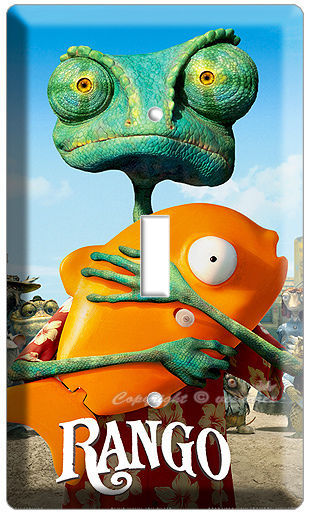 RANGO Z CHAMELEON MOVIE CARTOON SINGLE LIGHT SWITCH WALL PLATE COVER JOHNNY DEPP