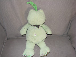 Carters Music Stuffed Plush Frog Brown Stripe Polka Dot Ribbon Crib Pull Toy - $23.75