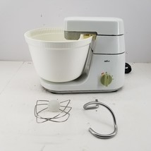 Vintage Braun KM 32 Countertop Stand Mixer With bowl dough hook whisk W ... - $195.00