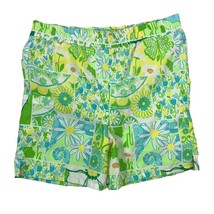 Vintage Lilly Pulitzer Boys Sz M 6/6X Swim Trunks 90s Green Floral Bathi... - $23.32