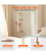 VEVOR 4 Tiers Tall Cat Tree, Cat Wall Furniture Set with 4 Jumping Boards - €38,95 EUR