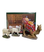 Set of 3 Kneeling Camel &amp; Two Awassi Sheep Nativity Figurines Christmas ... - $32.73