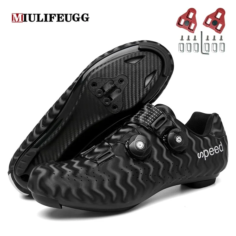 2024 Speed Cycling Flat Shoes MTB with Clits Route Men Road Dirt Bike  Racing Wo - £171.68 GBP