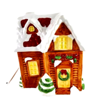 Gingerbread House Ceramic Cookie Jar Christmas Holiday - $38.60