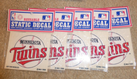Lot of 5 Vintage 1987 J&amp;P Minnesota Twins MLB Reusable Static Decals NIP - $32.67