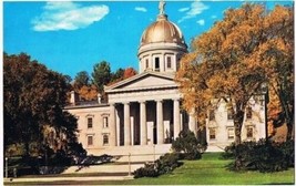 Montpelier Vermont Postcard Beautiful Capitol - £1.68 GBP