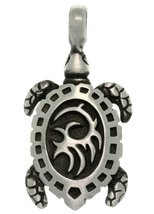 Jewelry Trends Tribal Sea Turtle Pewter Pendant - £21.38 GBP