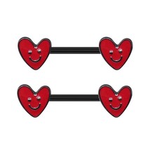 Halloween Bat Punk Devil Wings Nipple Ring Ghost Hand Heart Nipples Stud Piercin - £16.55 GBP