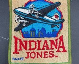 Vtg INDIANA JONES Patch Retro Plane Disney Ride Harrison Ford Souvenir - $12.59