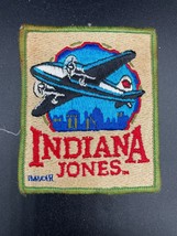 Vtg INDIANA JONES Patch Retro Plane Disney Ride Harrison Ford Souvenir - £9.94 GBP