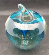 GE Healthcare Engrave 4&quot; Apple Paperweight Art Glass Rare PB204/17 - $89.99