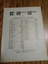 Saint Cecilia Series Of Compositions For The Organ - Memories sheet music - £70.02 GBP