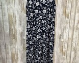 J Jill Wearever Dress Sleeveless Maxi Navy Blue Floral M Medium Stretch ... - $37.39