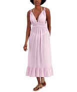 MSRP $38 Miken Womens Smocked Midi Dress Cover-Up Purple Size Medium - $31.53 CAD