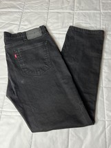 Levi&#39;s 511 Jeans Mens 38x32 Black Slim Fit Straight Denim Causal Stretch - £18.26 GBP