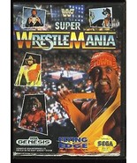 SUPER WRESTLEMANIA SEGA GENESIS COMPLETE UNTESTED SOLD AS IT - $9.95