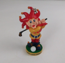 Lady Luck Casino Las Vegas Nevada Jester Playing Golf 3&quot; Figural Key Ring - $9.89