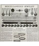 1916 Miscellaneous Jewelry Advertisement XL Watches Necklace 16 x 11&quot; LG... - €17,88 EUR