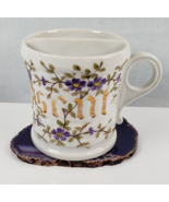 VTG Hand Painted Porcelain Shaving Mug Mustache Mug Gold Trim AS IS - $34.16