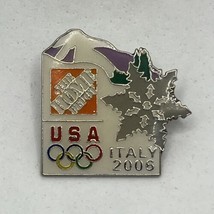 Home Depot 2006 Italy Olympics USA Olympic Torch Lapel Hat Pin Sports Pinback - £4.46 GBP