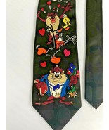 Cupid Looney Tunes Mania Silk Tie Tazmanian Devil Daffy Duck Skunk Heart... - £7.56 GBP