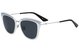 Christian Dior SO DIOR HYU Y1 Matte White/Grey Titanium Women&#39;s Sunglasses - £219.40 GBP