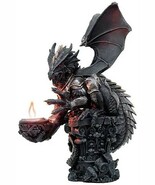 Large Rune Armored Dragon On Pedestal Tea Light Candle Holder Statue Fig... - $856.58 MXN