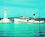 Mackinac Island Michigan MI The Algomah Steamer Ferry UNP Vtg Chrome Pos... - $3.91