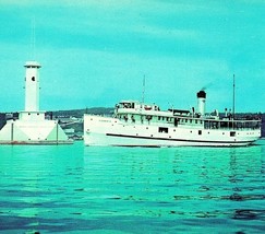 Mackinac Island Michigan MI The Algomah Steamer Ferry UNP Vtg Chrome Postcard  - £3.07 GBP