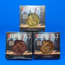 Resident Evil 2 Maiden Unicorn &amp; Lion Medallions Replica Set Official Figurines - £83.74 GBP