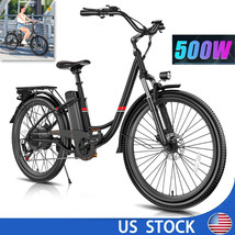 500W Electric Bike 26&#39;&#39; Cruiser eBike, City Commuters Bicycle Shimano 7 ... - $844.99