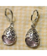 Gemstone in Silver Alloy ~ 1.25&quot; Drop Dangle Earrings ~ Lobster Claw Clo... - $284.83 MXN
