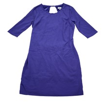 Tobi Dress Womens M Blue Plain Round Neck Quarter Sleeve Cut Out Back Pe... - $18.69