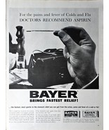 Bayer Aspirin Brings Fastest Relief Medicine Relief-1961 Vintage Print Ad - $9.18