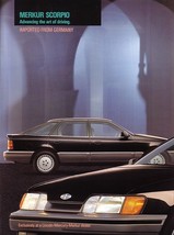 1987/1988 Merkur SCORPIO sales brochure catalog US 88 Ford Mercury - $8.00