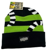 Beetlejuice Beanie Hat Mens One Size Black Green Sally Hansen Sandworm K... - $22.84 CAD