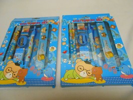 2 new packs Kids Stationery set home school Stocking Stuffer pencils pen ruler - £6.73 GBP