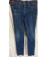 Lucky Brand Blue Jeans Size 2/26 Measured 31&quot;x33&quot; Distressed - $19.80